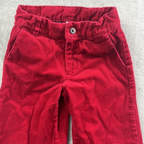 Janie and Jack 4 100% Cotton Red Corduroy Wide Leg Pants - Picture 3 of 10